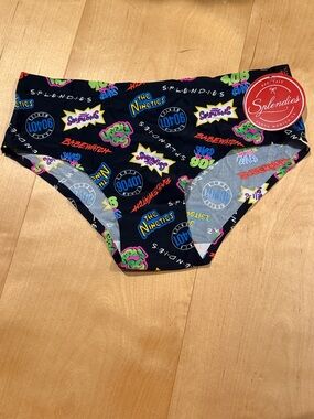 Splendies Black '90s Logo Print Bikini Brief